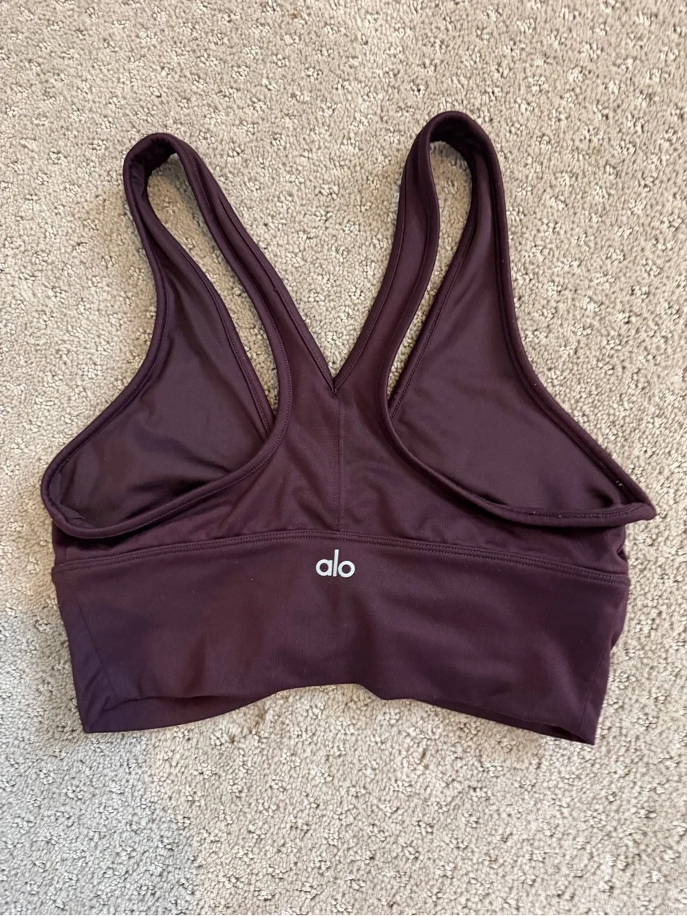 ALO Yoga Wild Thing Ruched Front Sports Bra - Plum